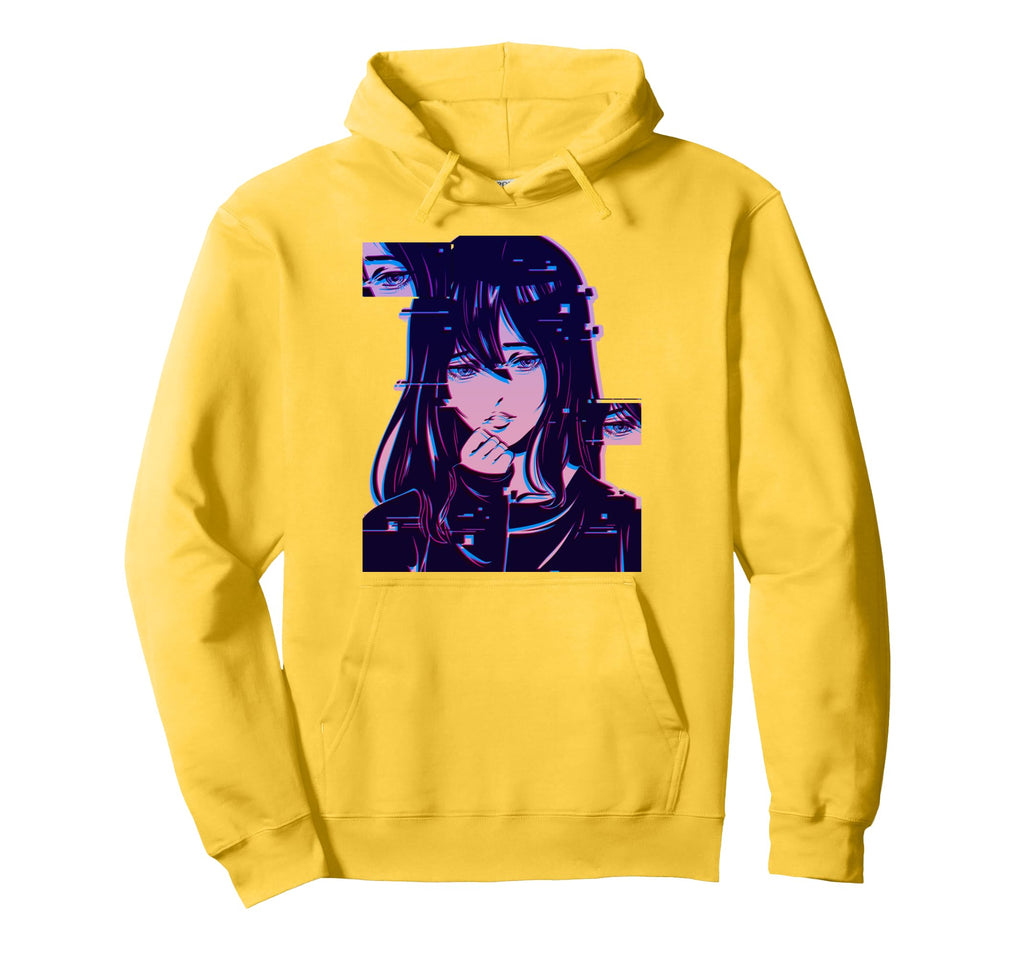 Anime Harajuku Vaporwave Aesthetic Sad Hoodie - Minimalist Print Unisex - T-Shirt, Sweatshirt, Hoodie