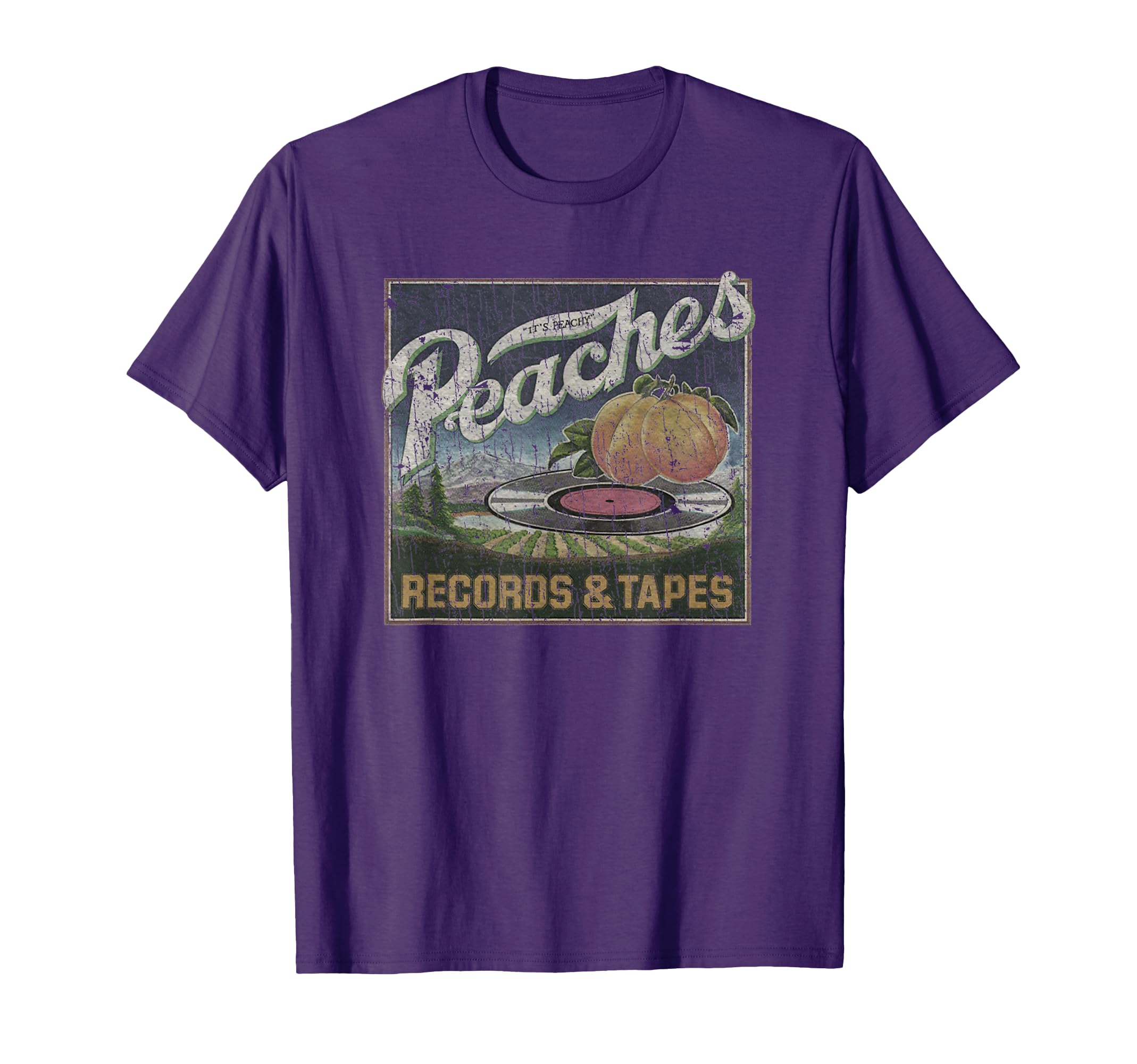 Peaches Music Vinyl Records And T-Shirt - Novelty Apparel Men Women - T-Shirt, Sweatshirt, Hoodie