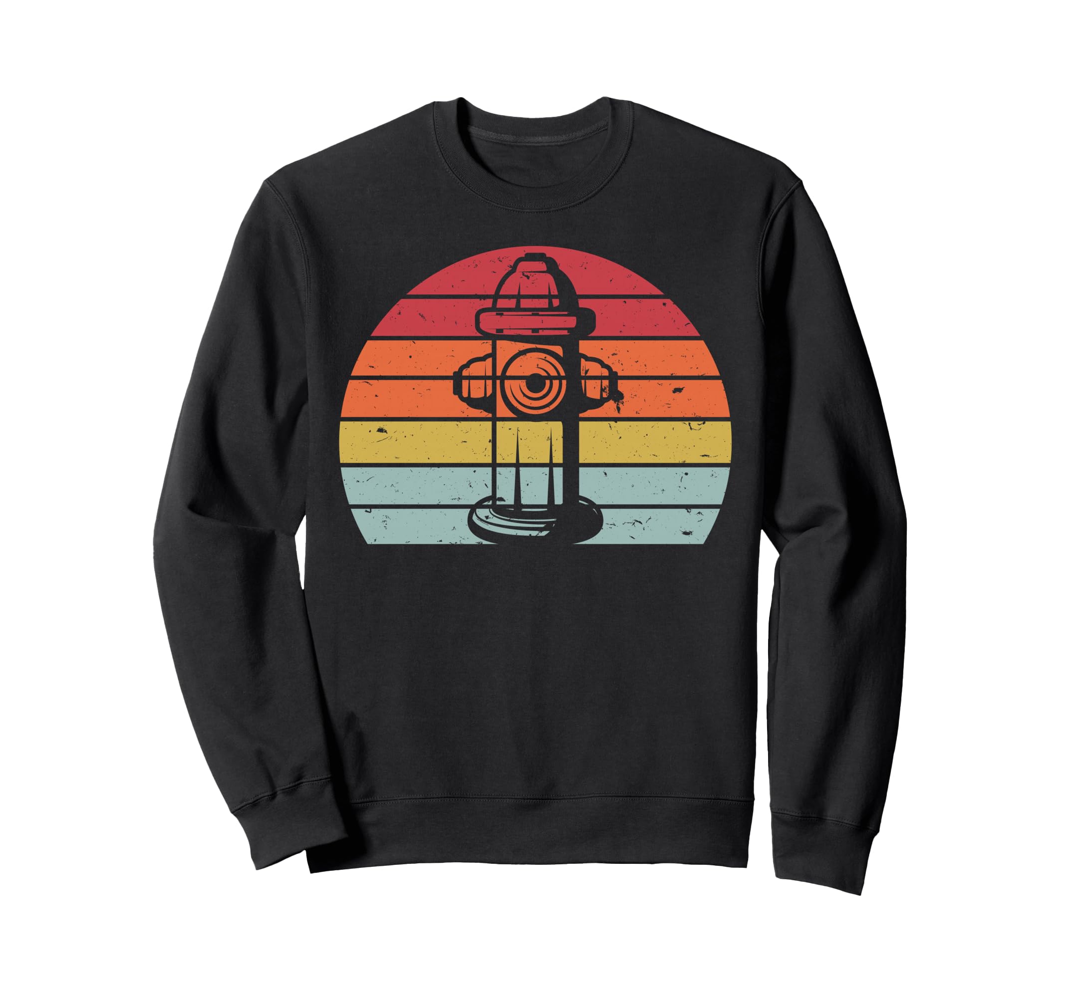 Firefighter Fire Hydrant Sunset Sweatshirt - Custom Art Print Men Women - T-Shirt, Sweatshirt, Hoodie