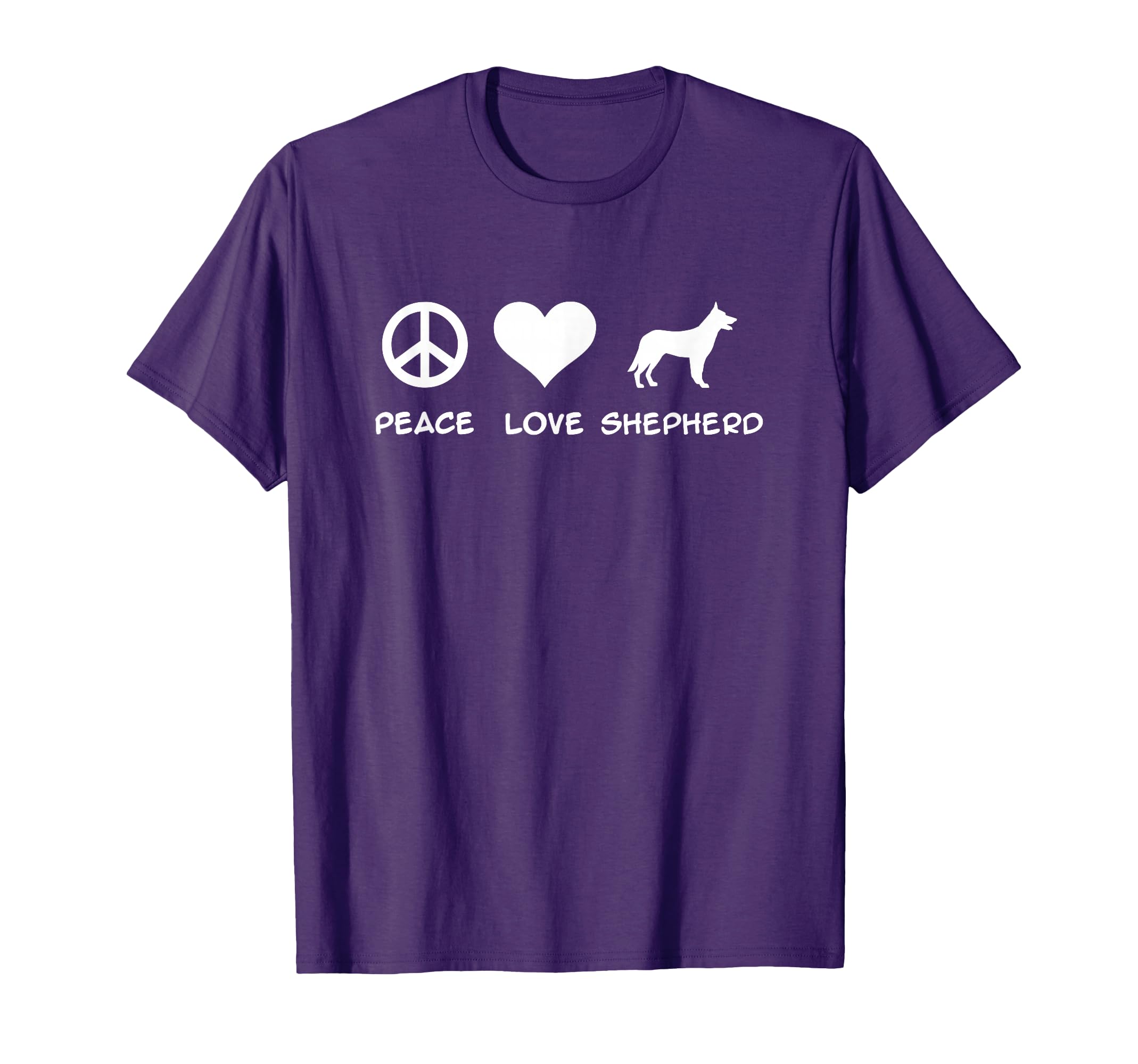 Peace Love German Shepherd T-Shirt - Aesthetic Graphic for Adults - T-Shirt, Sweatshirt, Hoodie