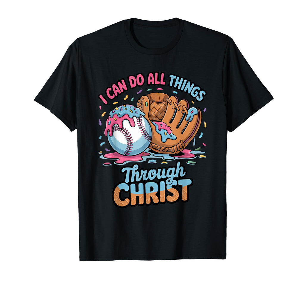 Ice Cream Drip Baseball Stuff Christian T-Shirt - Graphic Print for Adults - T-Shirt, Sweatshirt, Hoodie