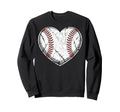 Baseball Ball Heart Player Sweatshirt - Fun Novelty Design for Adults - T-Shirt, Sweatshirt, Hoodie