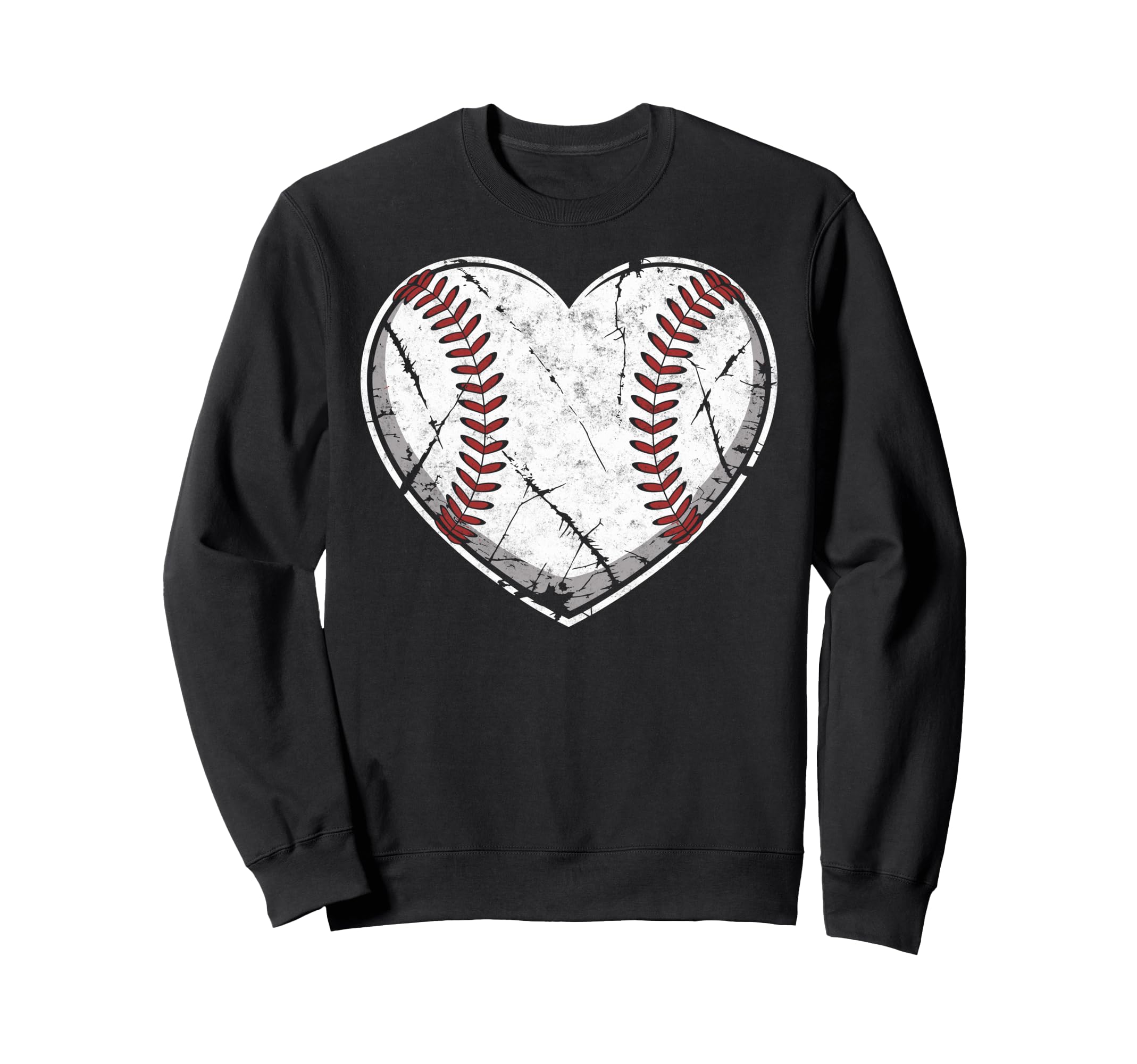 Baseball Ball Heart Player Sweatshirt - Fun Novelty Design for Adults - T-Shirt, Sweatshirt, Hoodie