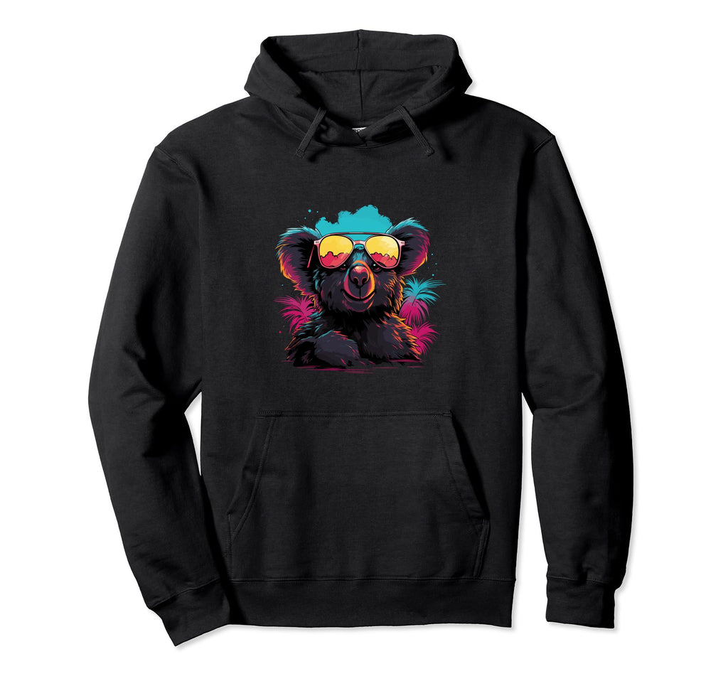 Funny Koalas Vaporwave Aesthetic Animal Hoodie - Novelty Apparel Unisex - T-Shirt, Sweatshirt, Hoodie
