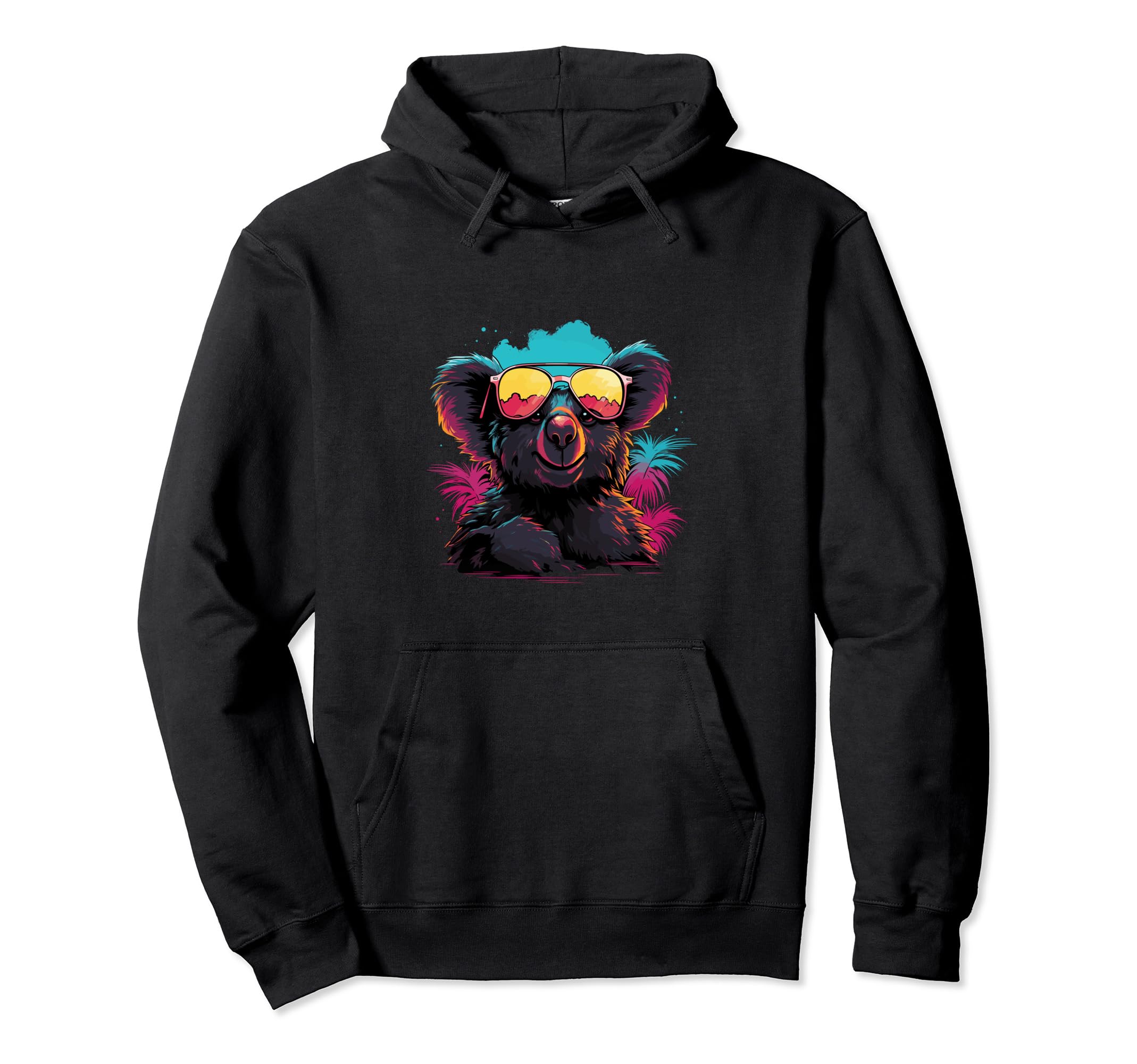 Funny Koalas Vaporwave Aesthetic Animal Hoodie - Novelty Apparel Unisex - T-Shirt, Sweatshirt, Hoodie