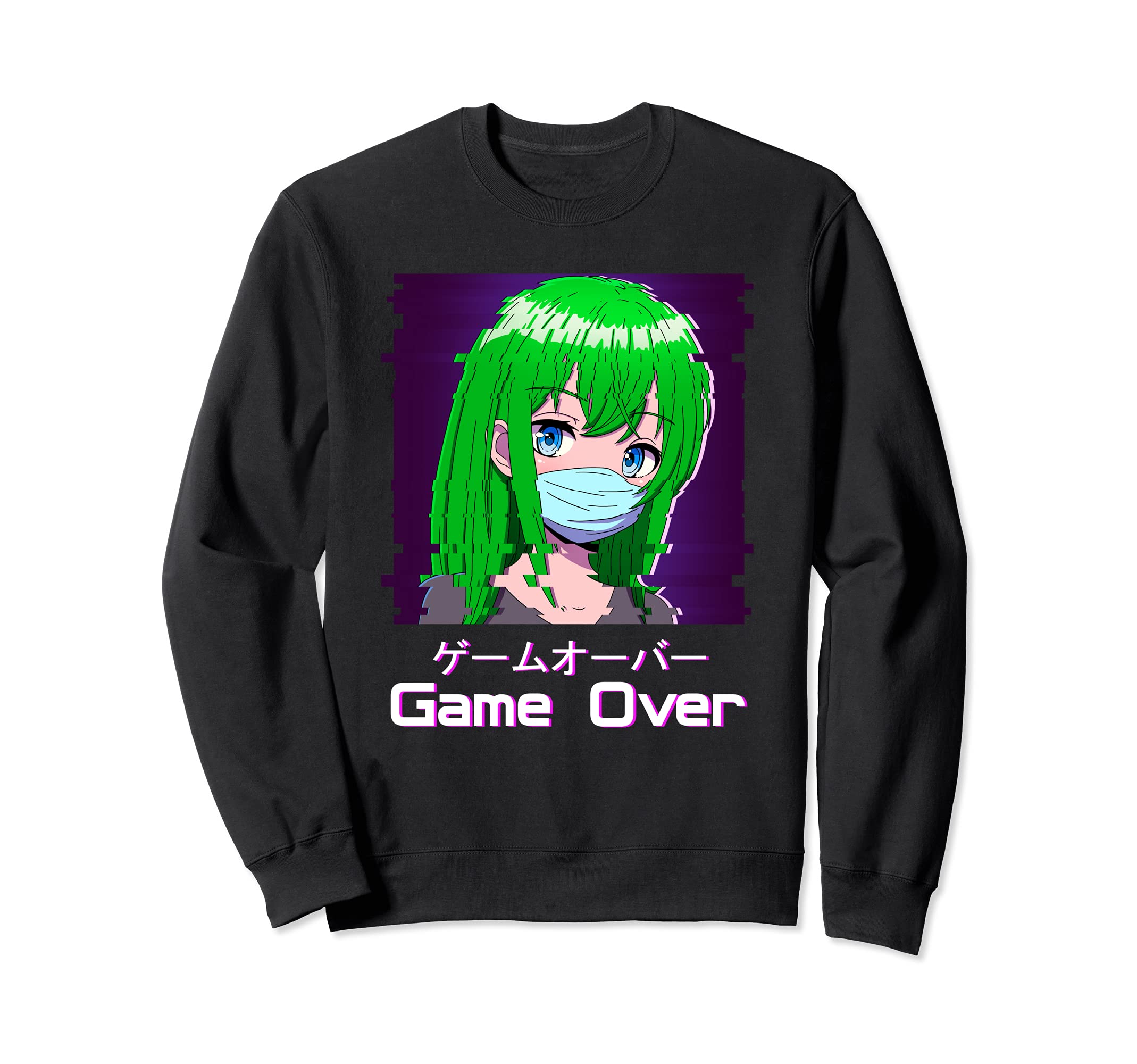 Game Over Japanese Vaporwave Sweatshirt - Fun Novelty Design Men Women - T-Shirt, Sweatshirt, Hoodie