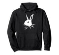 Bunny Skull Punk Y2K Creepy Cat Goth Black Hoodie - Unique Graphic Unisex - T-Shirt, Sweatshirt, Hoodie