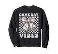 Game Day Vibes Coquette Bow Sweatshirt - Minimalist Print for Adults - T-Shirt, Sweatshirt, Hoodie