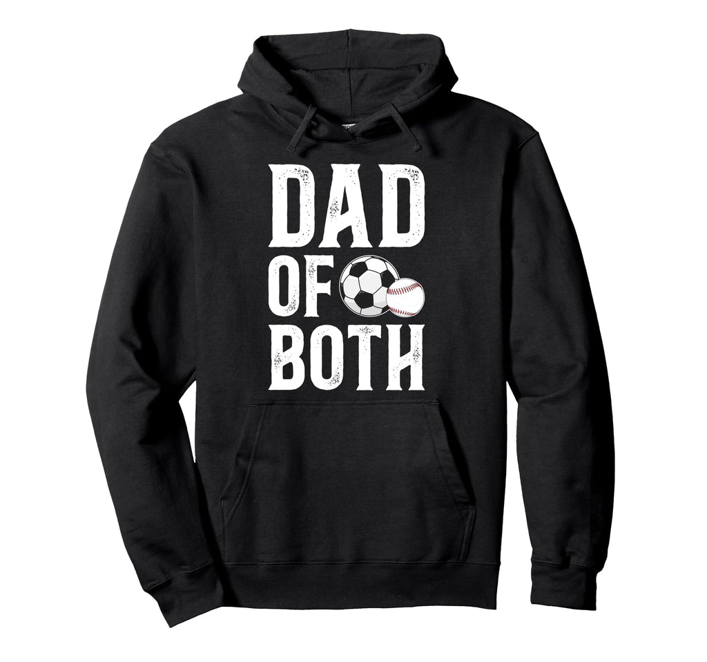 Dad Both Baseball Soccer Dad Ballers Hoodie - Minimalist Print Unisex - T-Shirt, Sweatshirt, Hoodie