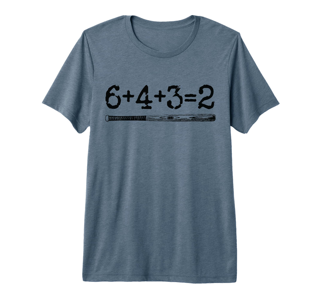 Double Play 6 4 3 2 Baseball Math T-Shirt - Unique Graphic for Adults - T-Shirt, Sweatshirt, Hoodie