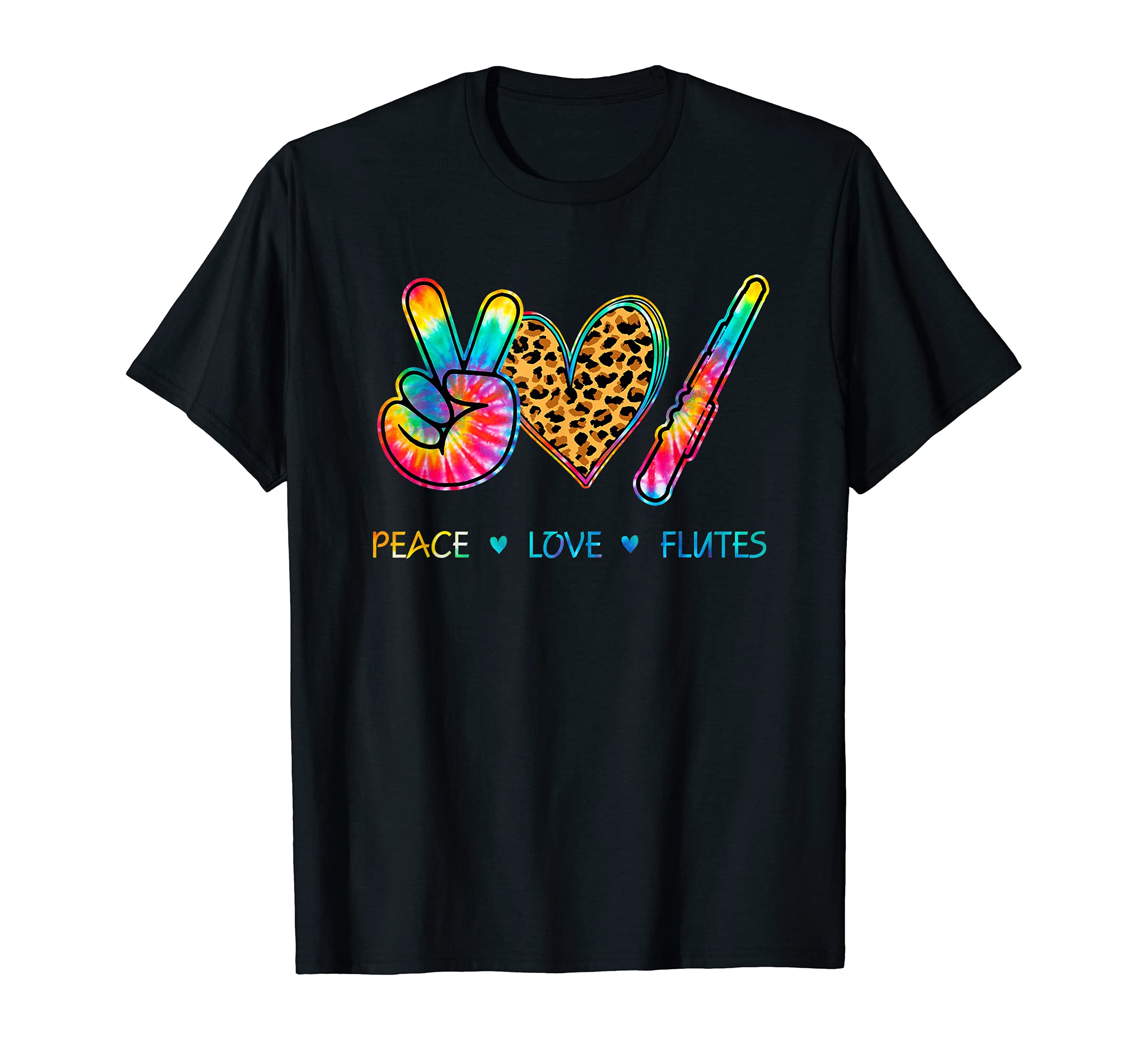 Peace Love Flutes Tie Dye T-Shirt - Streetwear Style Men Women - T-Shirt, Sweatshirt, Hoodie
