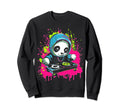 Kawaii Panda Dj Japanese Edm Y2K Sweatshirt - Novelty Apparel for Adults - T-Shirt, Sweatshirt, Hoodie