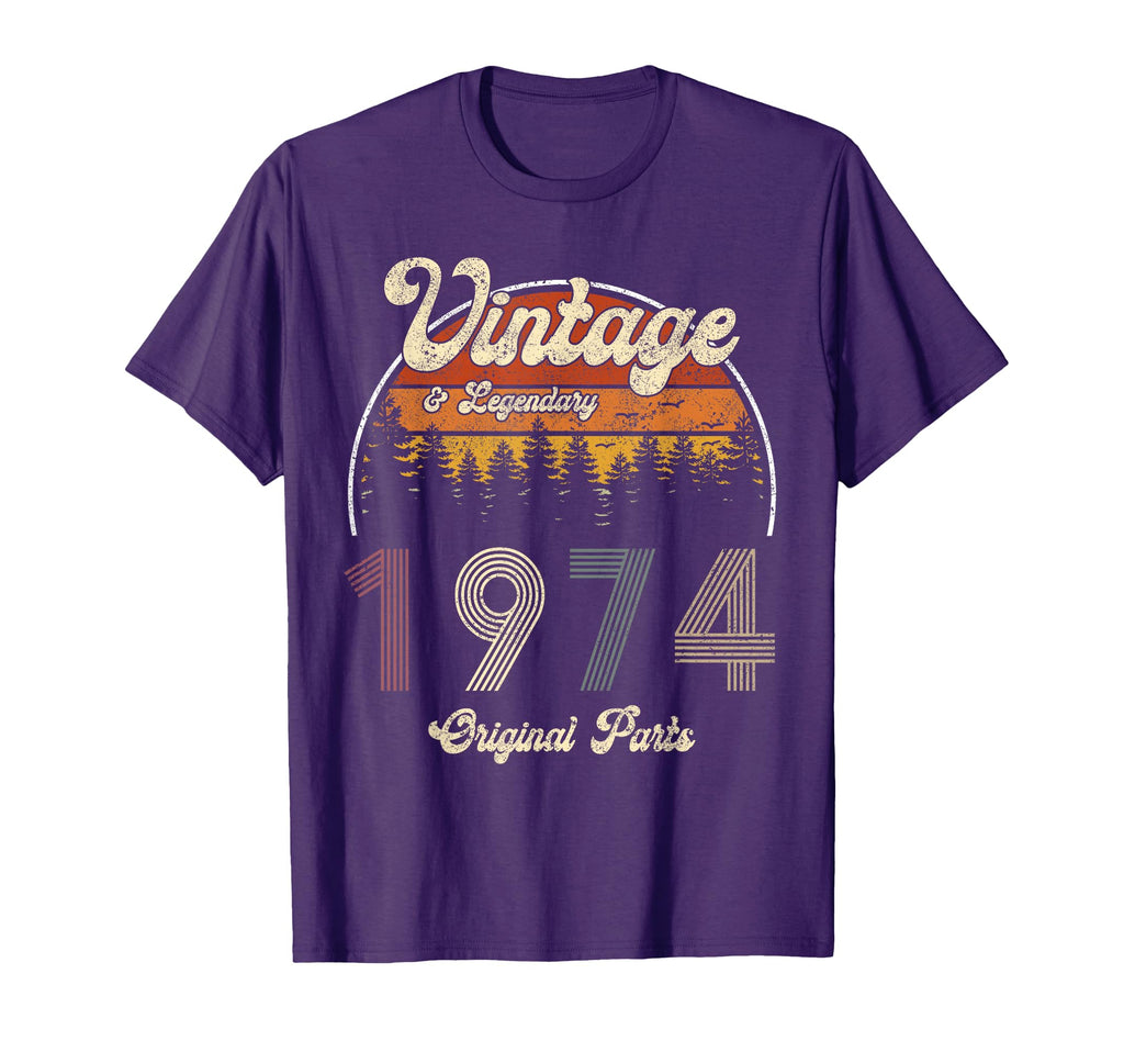 50Th Birthday Gift 1974 Sunset Letter T-Shirt - Unique Graphic Men Women - T-Shirt, Sweatshirt, Hoodie