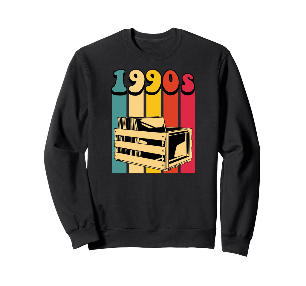 1990S Vinyl Records Back To 90S Sweatshirt - Minimalist Print Unisex - T-Shirt, Sweatshirt, Hoodie