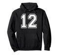 12 Number Twelve Team Sports Matching Hoodie - Unique Graphic Men Women - T-Shirt, Sweatshirt, Hoodie