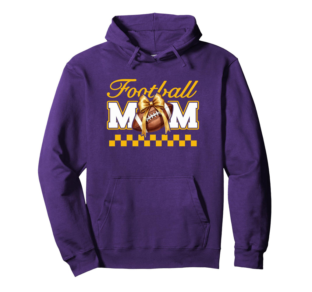 Game Day Purple Yellow Croquette Bow Hoodie - Custom Art Print Men Women - T-Shirt, Sweatshirt, Hoodie