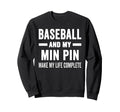 Baseball And My Min Pin Mama Dog Sweatshirt - Minimalist Print Men Women - T-Shirt, Sweatshirt, Hoodie