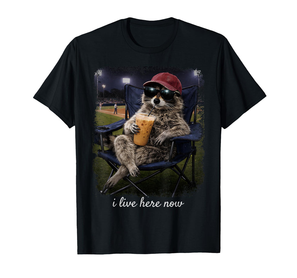 Funny Raccoon Ballfield Baseball T-Shirt - Casual Everyday Wear for Adults - T-Shirt, Sweatshirt, Hoodie