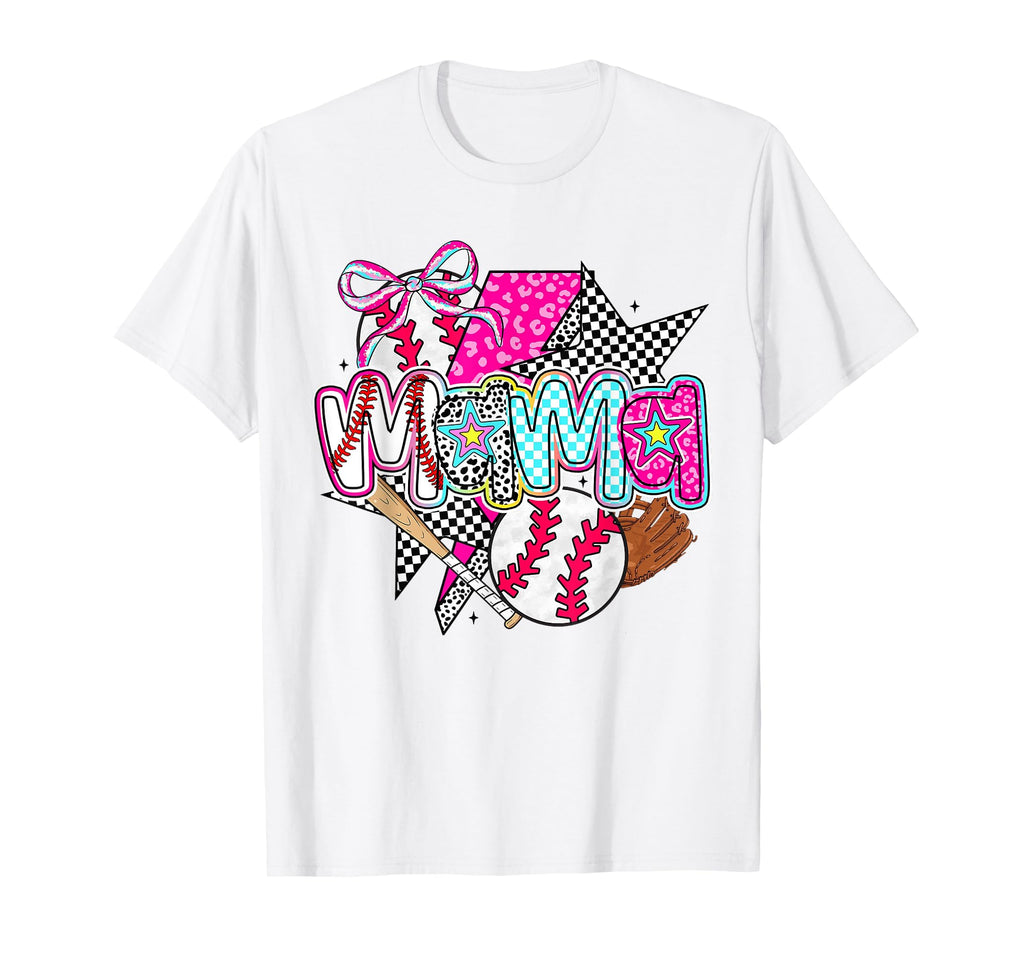 Baseball Mama Coquette Bow Game Day T-Shirt - Aesthetic Graphic Unisex - T-Shirt, Sweatshirt, Hoodie