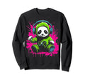 Kawaii Panda Dj Japanese Edm Y2K Sweatshirt - Minimalist Print for Adults - T-Shirt, Sweatshirt, Hoodie