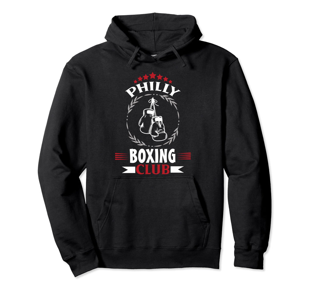 Philly Boxing Club Distressed Boxer Hoodie - Novelty Apparel Men Women - T-Shirt, Sweatshirt, Hoodie