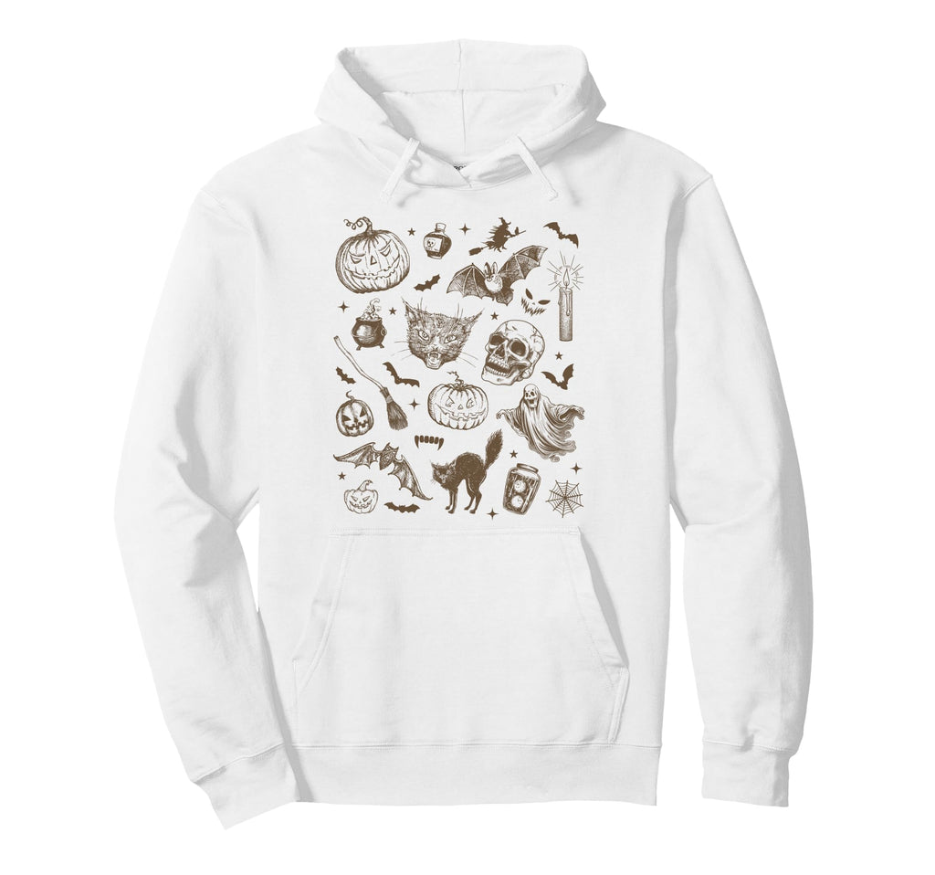 Halloween 90S Witchy Aesthetic Hoodie - Unique Graphic Unisex - T-Shirt, Sweatshirt, Hoodie