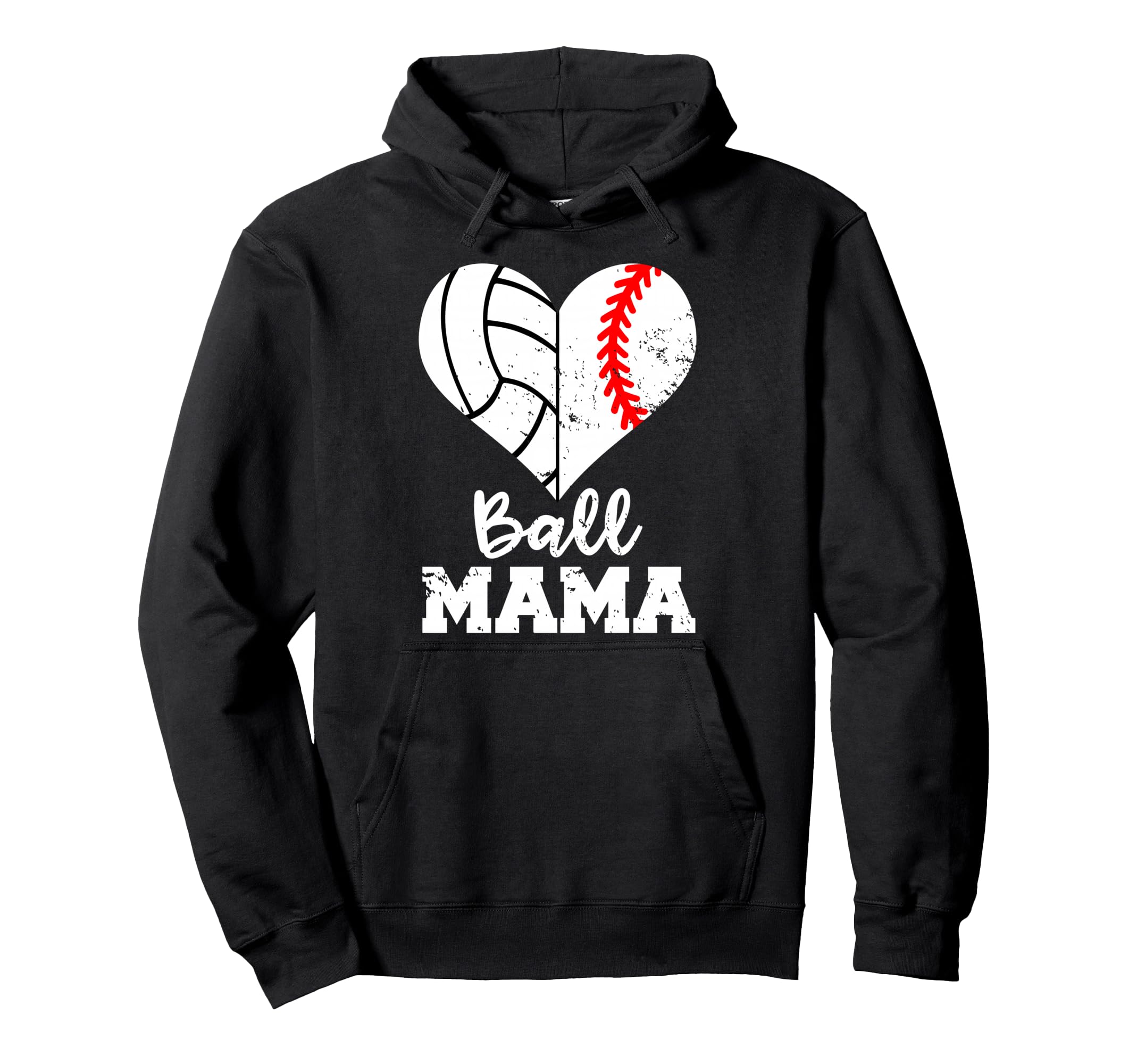 Ball Mama Funny Baseball Hoodie - Casual Everyday Wear for Adults - T-Shirt, Sweatshirt, Hoodie