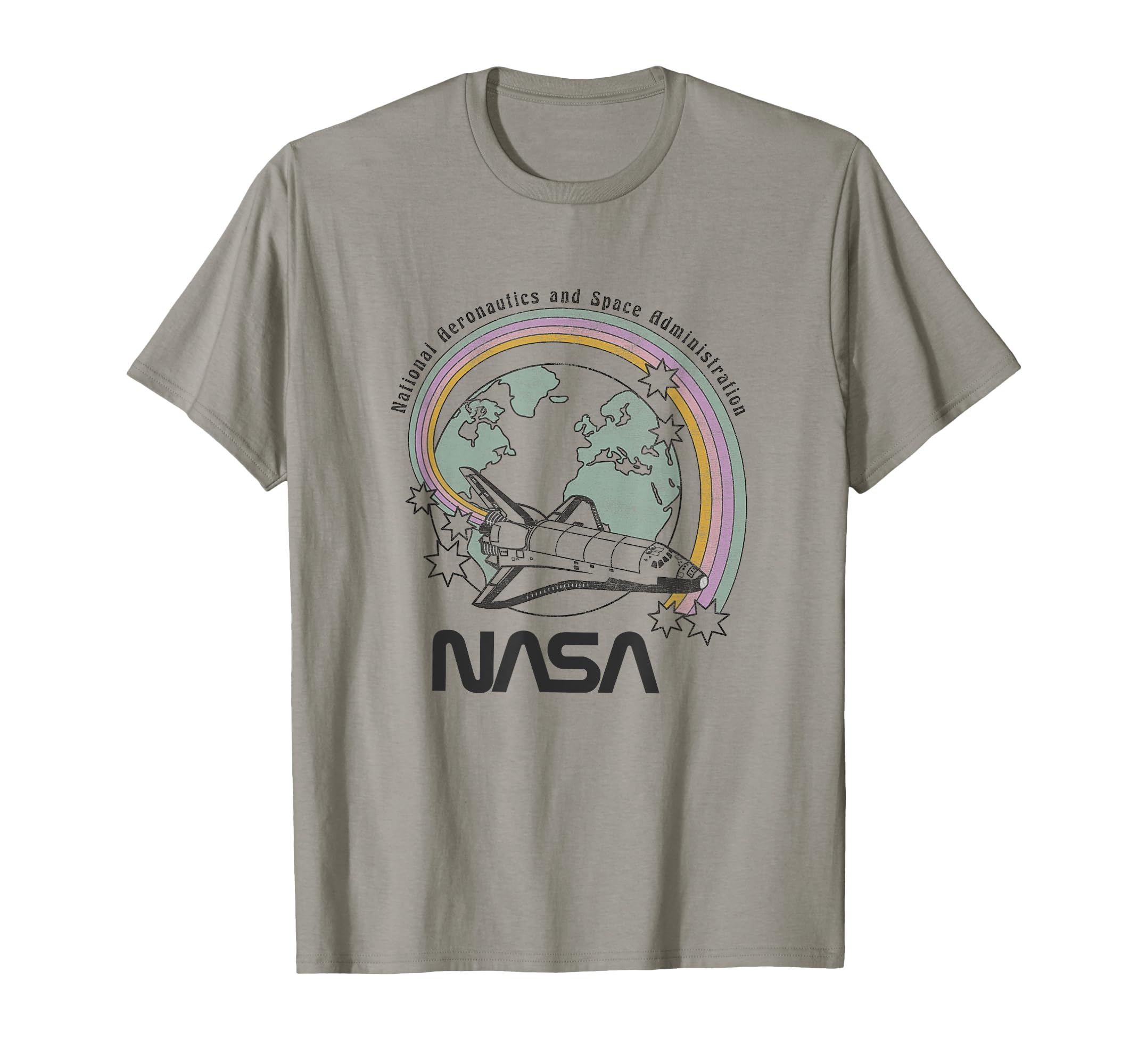 Nasa Pastel Rainbow Rocket Ship Earth T-Shirt - Streetwear Style Unisex - T-Shirt, Sweatshirt, Hoodie