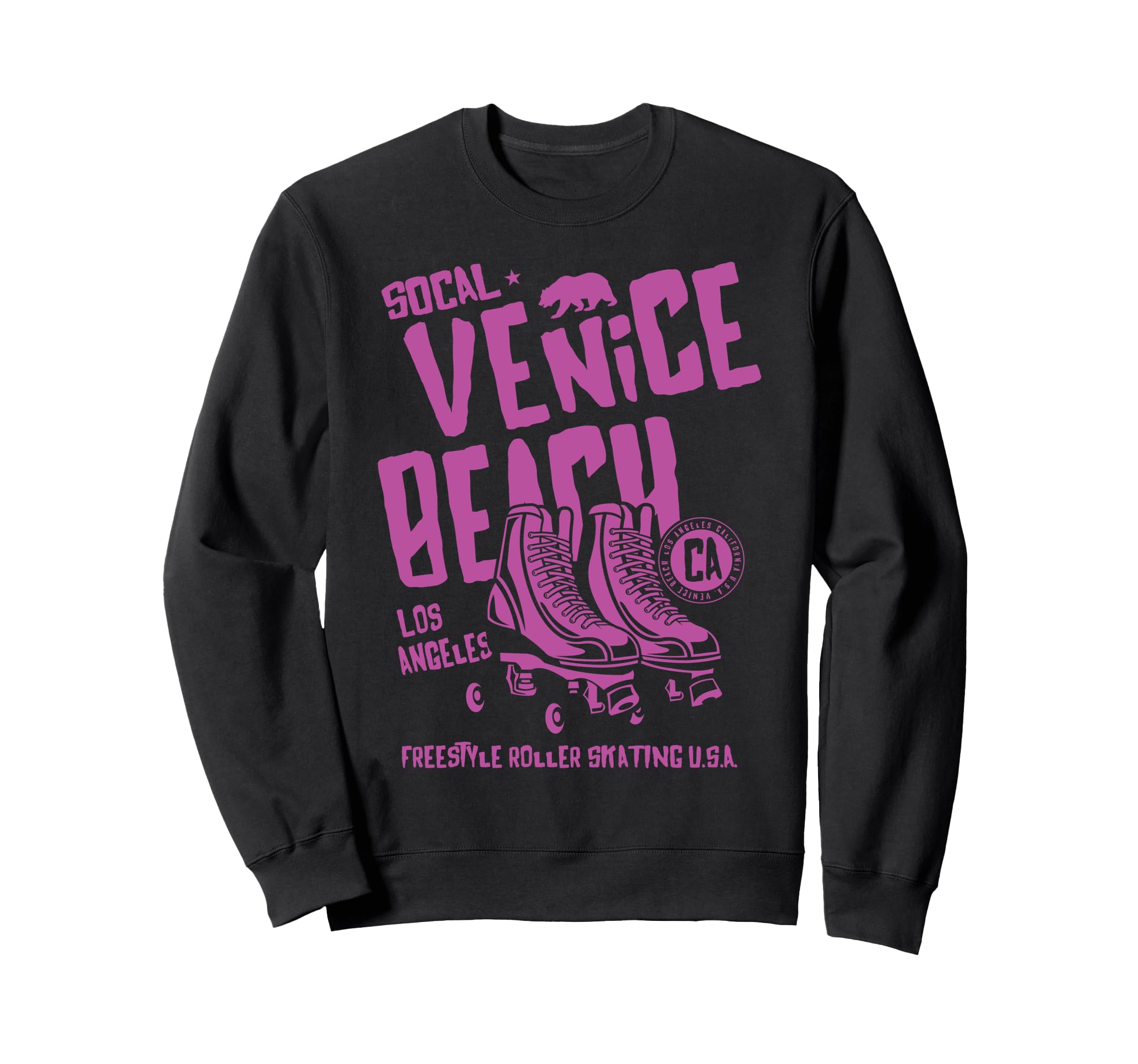 Venice Beach California Roller Skate Sweatshirt - Fun Novelty Design Unisex - T-Shirt, Sweatshirt, Hoodie