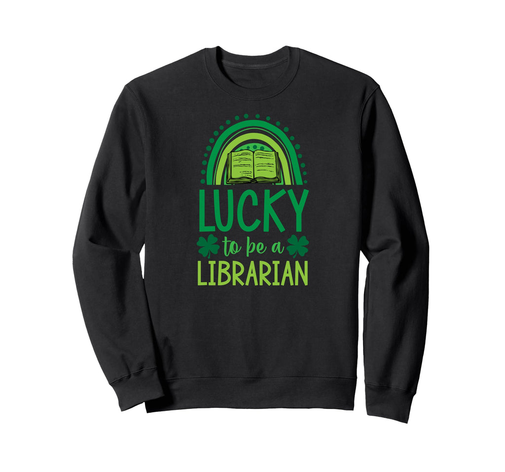 Lucky To Be Librarian Boho Rainbow Sweatshirt - Unique Graphic for Adults - T-Shirt, Sweatshirt, Hoodie