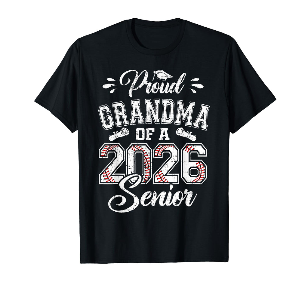 Proud Grandma 2026 Senior Baseball T-Shirt - Custom Art Print Unisex - T-Shirt, Sweatshirt, Hoodie