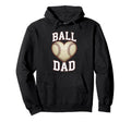 Baseball Heart Ball Dad Fathers Day Hoodie - Streetwear Style for Adults - T-Shirt, Sweatshirt, Hoodie