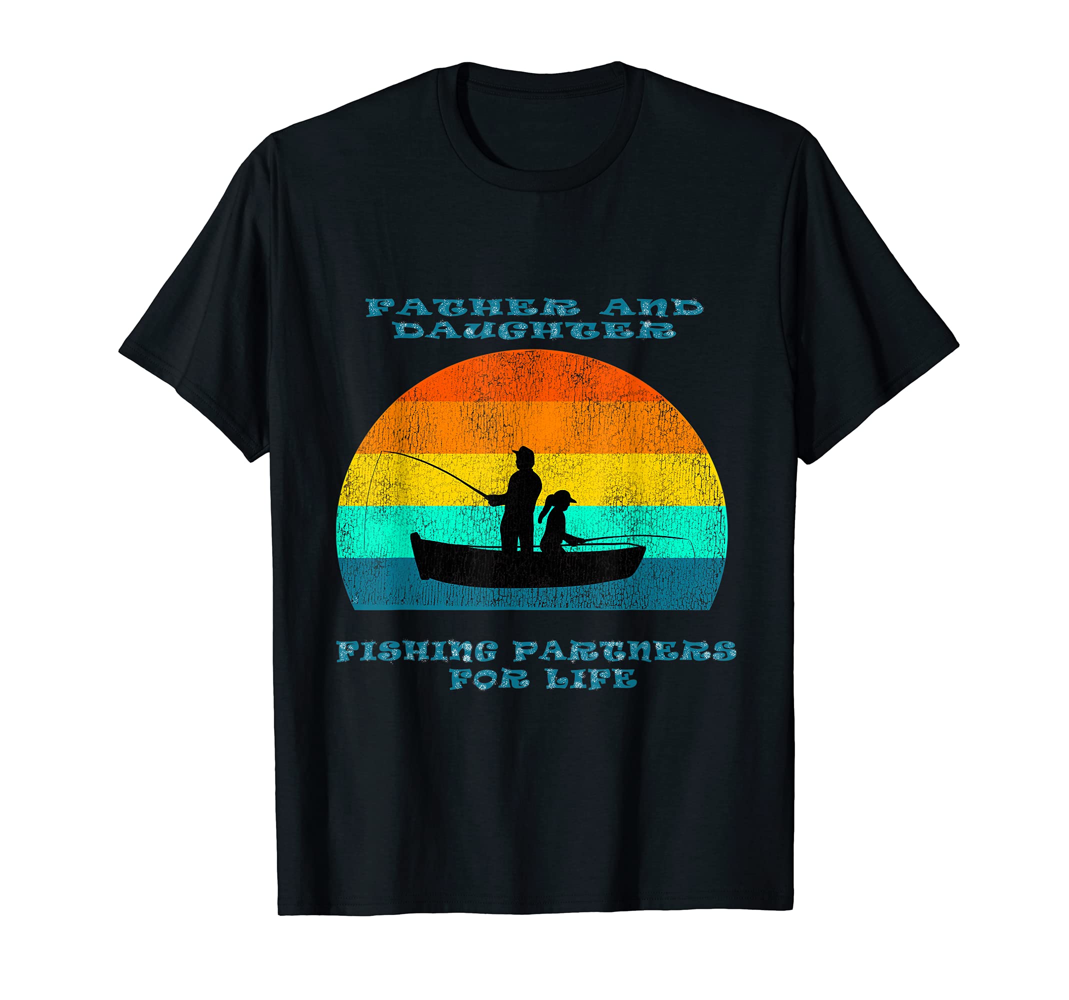 Father And Daughter Fishing Partners T-Shirt - Minimalist Print for Adults - T-Shirt, Sweatshirt, Hoodie