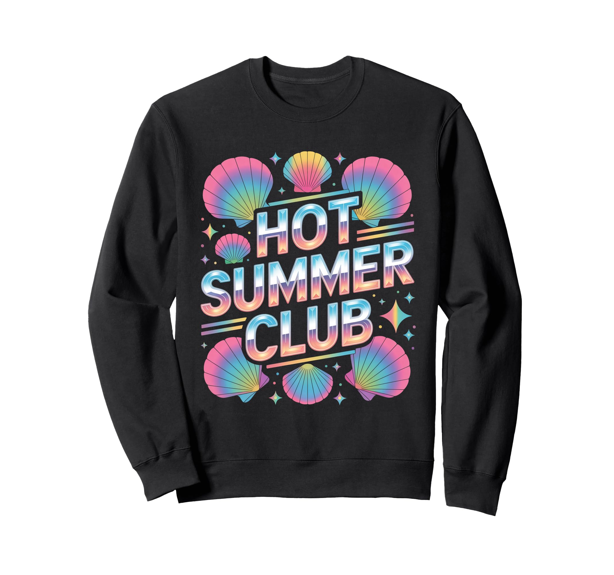Hot Summer Club Y2K Beach Vibes Aesthetic Sweatshirt - Graphic Print Unisex - T-Shirt, Sweatshirt, Hoodie