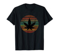 Pot Leaf Distressed Sunset T-Shirt - Fun Novelty Design Men Women - T-Shirt, Sweatshirt, Hoodie
