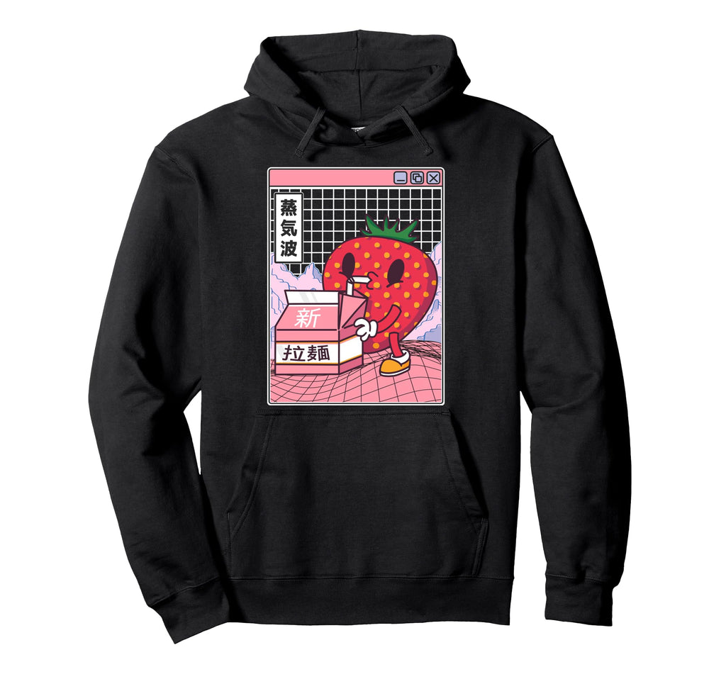 Strawberry Milk Digital Japan Otaku Hoodie - Graphic Print for Adults - T-Shirt, Sweatshirt, Hoodie