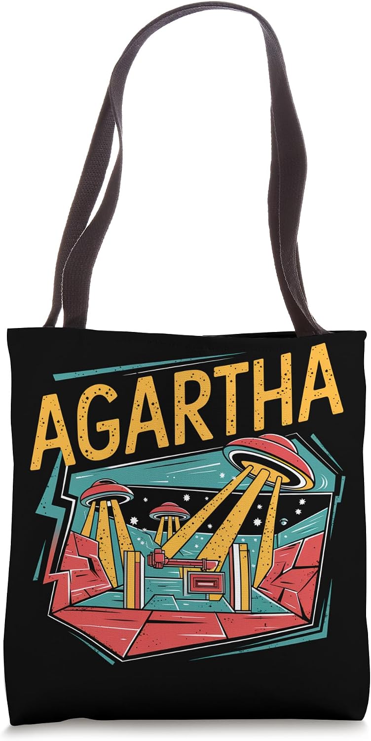 Agartha City UFO Sci Fi Conspiracy Mystic - Adult & Kids T-Shirts, Sweatshirts & Hoodies apparel design preview 1
