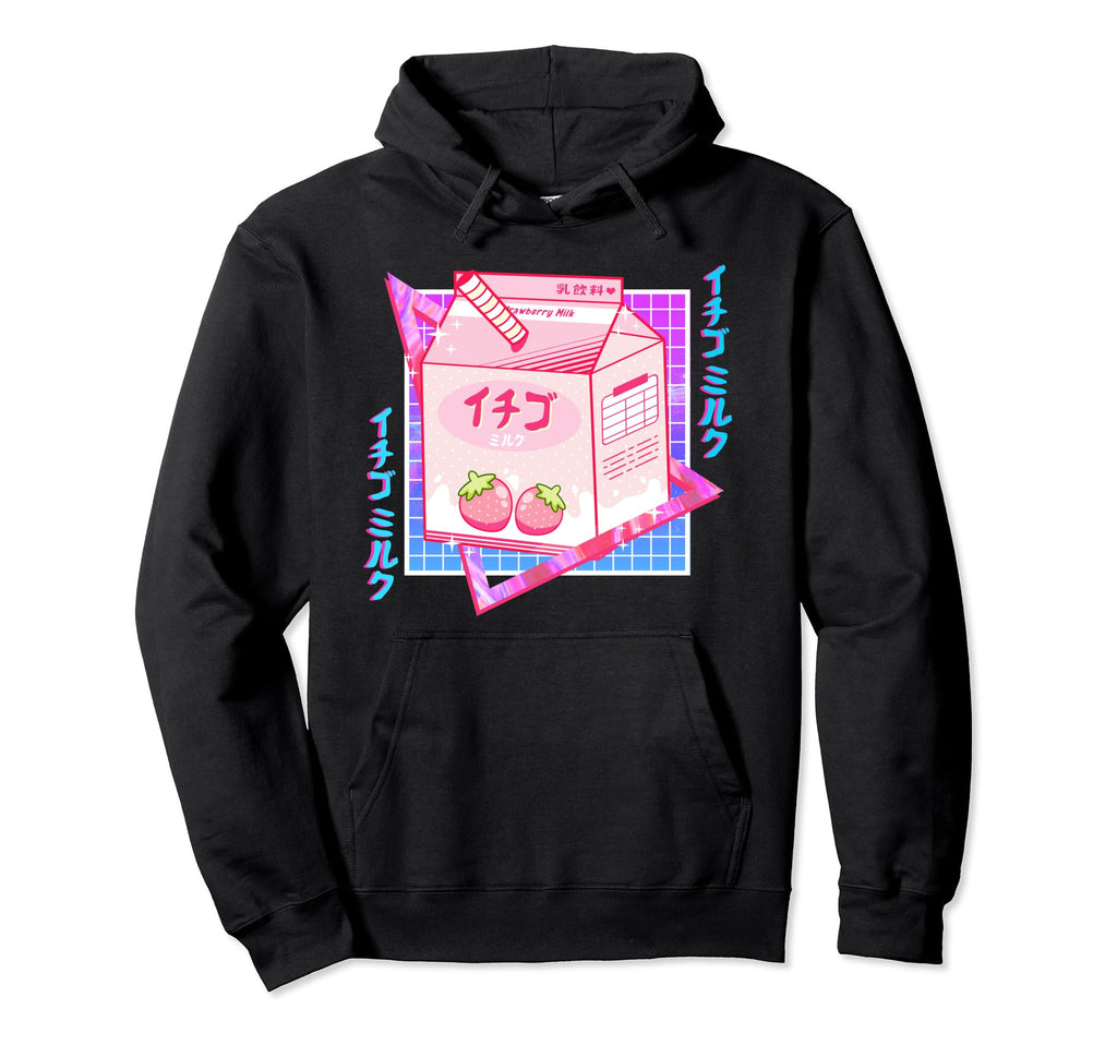 Tokyo Japanese Otaku Vaporwave Milk Hoodie - Minimalist Print Unisex - T-Shirt, Sweatshirt, Hoodie