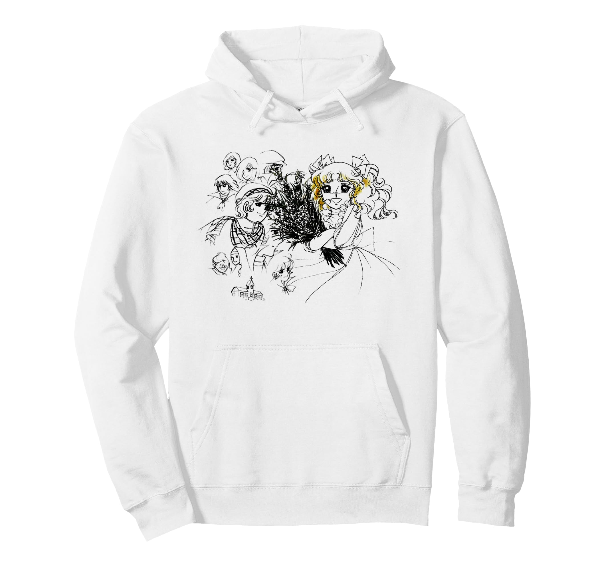 Candy Manga 80S Anime Line Art Hoodie - Graphic Print Unisex - T-Shirt, Sweatshirt, Hoodie