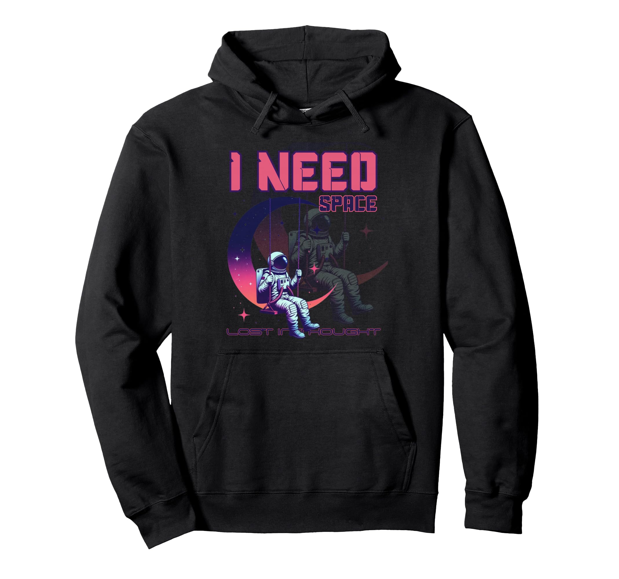 Astronaut Swing Moon Space Sad Aesthetic Hoodie - Custom Art Print Unisex - T-Shirt, Sweatshirt, Hoodie