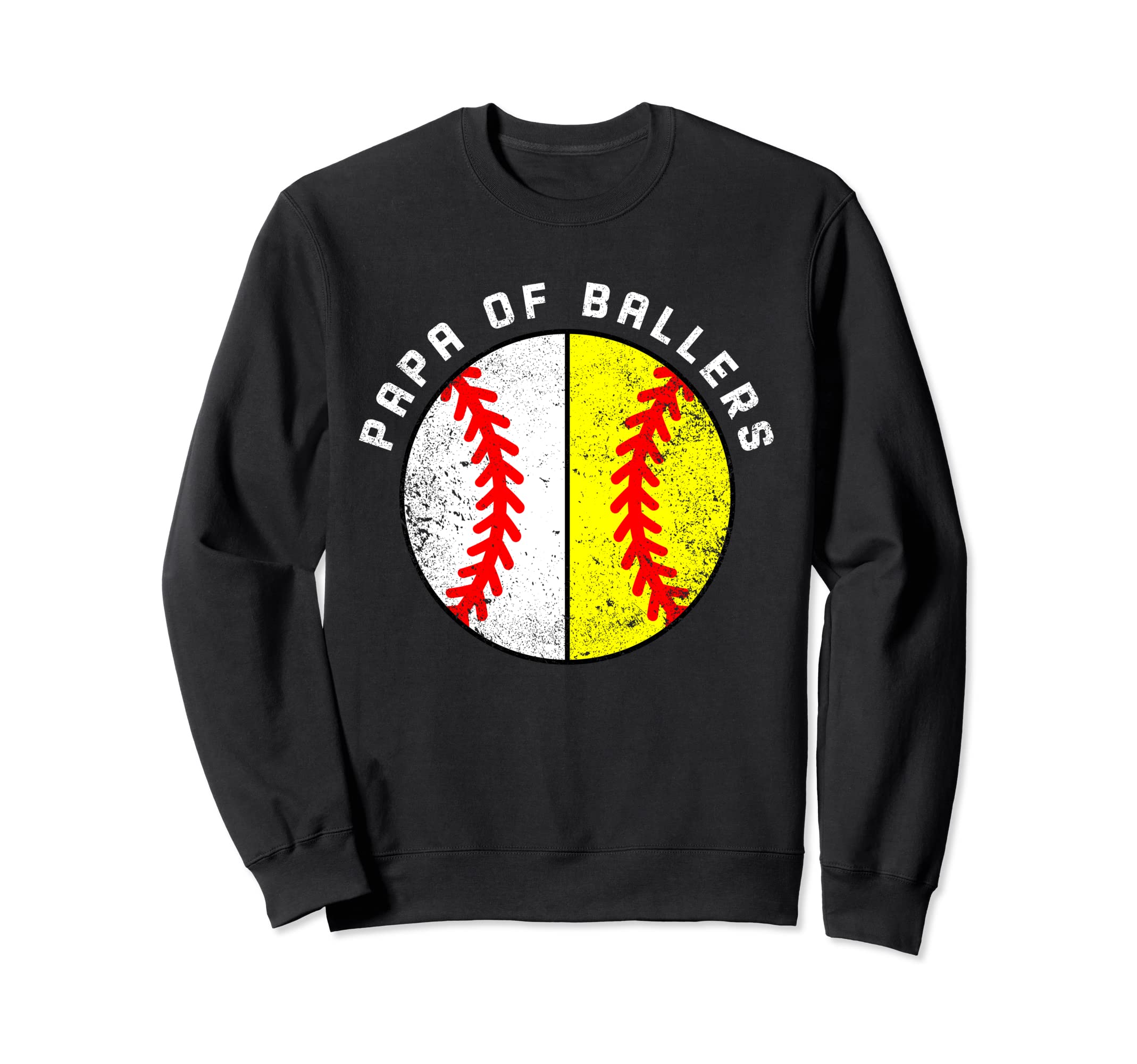 Papa Ballers Funny Baseball Sweatshirt - Aesthetic Graphic for Adults - T-Shirt, Sweatshirt, Hoodie