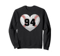 Baseball Number 94 Distressed Sweatshirt - Minimalist Print Men Women - T-Shirt, Sweatshirt, Hoodie