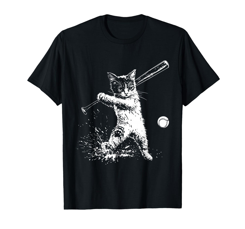 Funny Cat Baseball T-Shirt - Aesthetic Graphic Men Women - T-Shirt, Sweatshirt, Hoodie