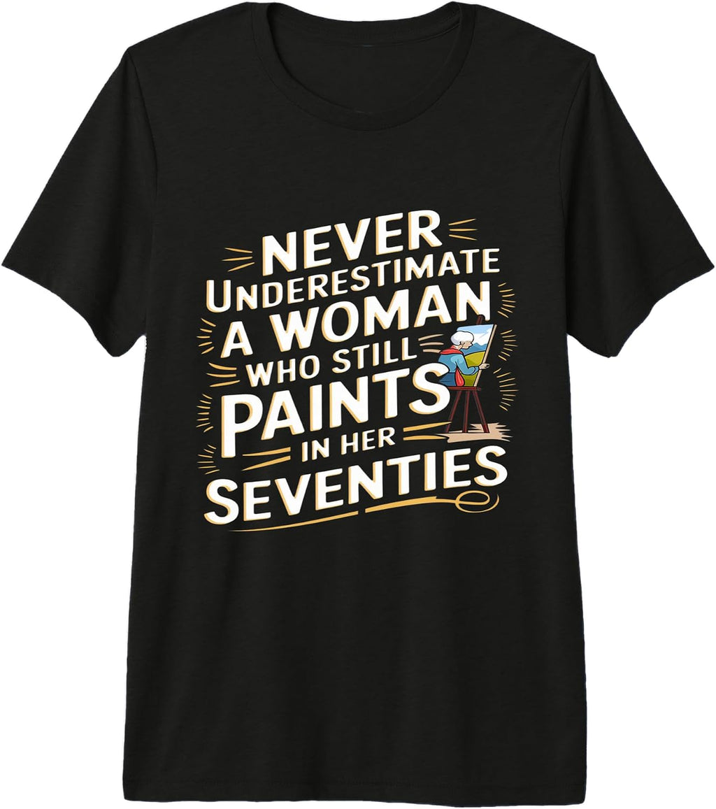 Seventies Woman Painter Strong Creative Power - Adult & Kids T-Shirts, Sweatshirts & Hoodies apparel design preview 1