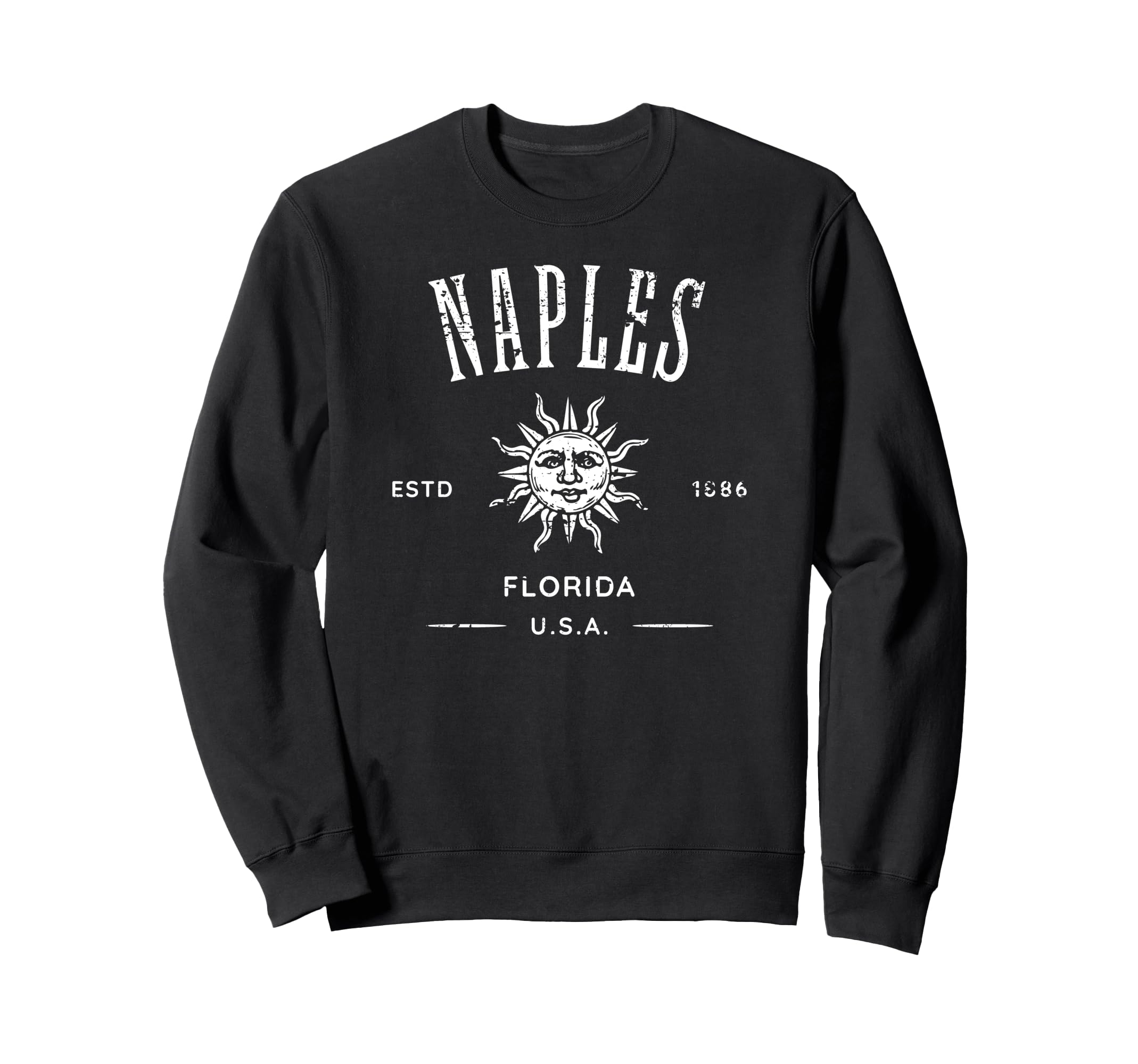 Naples Florida Distressed Sweatshirt - Aesthetic Graphic for Adults - T-Shirt, Sweatshirt, Hoodie