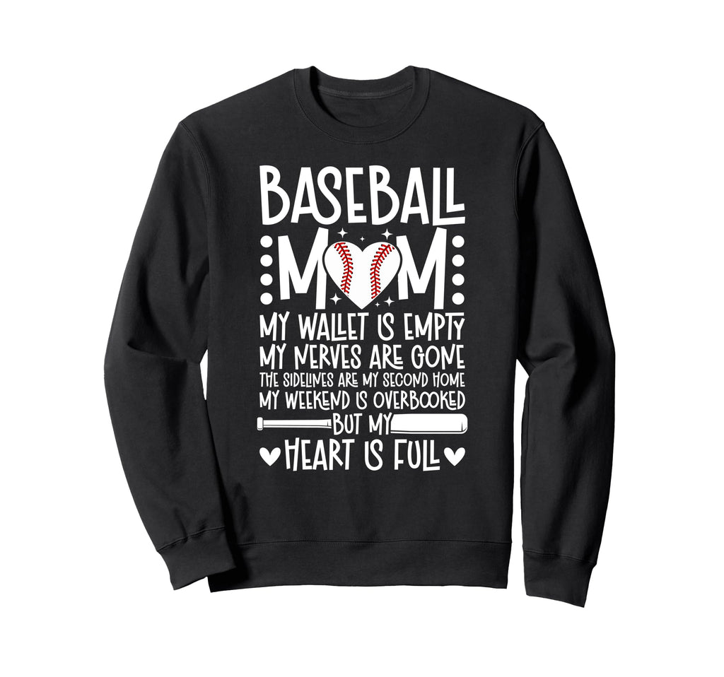Proud Baseball Mom Baseball Player Sweatshirt - Minimalist Print Men Women - T-Shirt, Sweatshirt, Hoodie