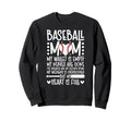 Proud Baseball Mom Baseball Player Sweatshirt - Minimalist Print Men Women - T-Shirt, Sweatshirt, Hoodie