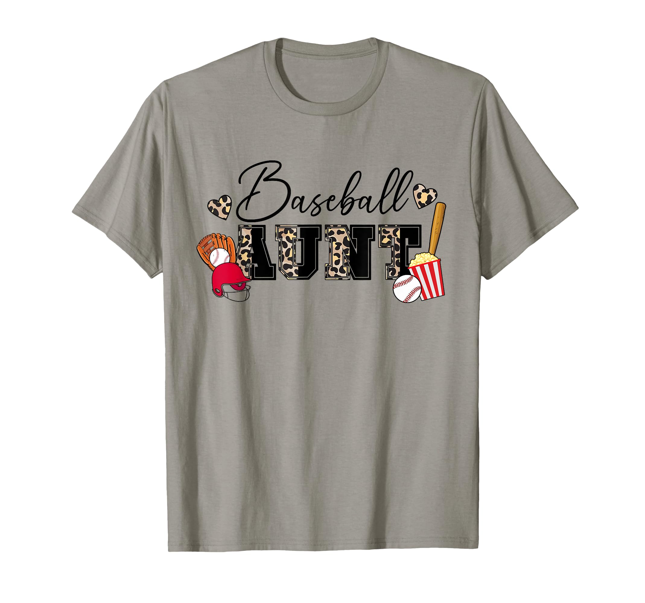 Baseball Aunt Leopard Aunt T-Shirt - Casual Everyday Wear Men Women - T-Shirt, Sweatshirt, Hoodie