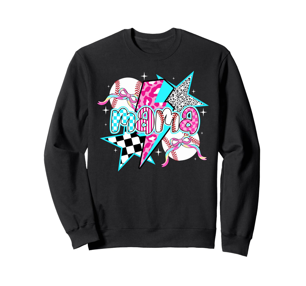 Baseball Mama Preppy Baseball Mom Sweatshirt - Casual Everyday Wear Unisex - T-Shirt, Sweatshirt, Hoodie