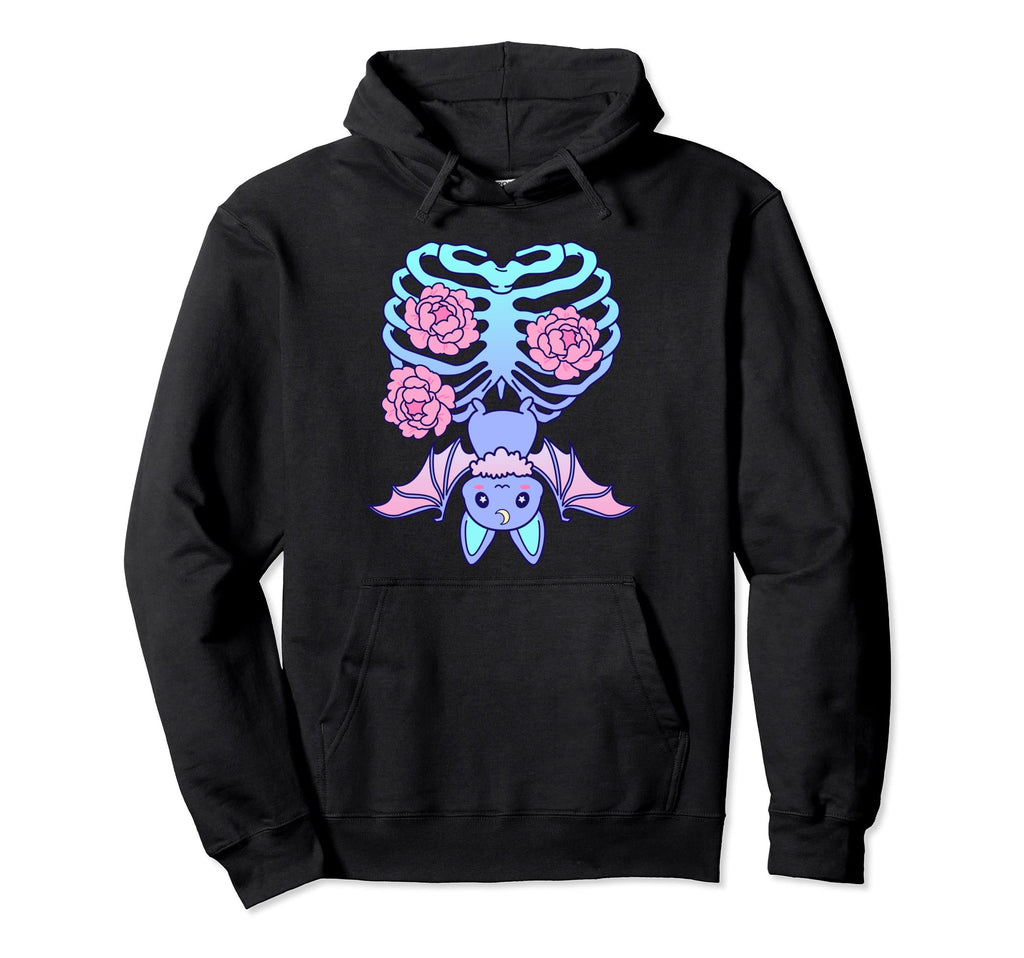 Kawaii Pastel Goth Creepy Bat Vaporwave Hoodie - Unique Graphic for Adults - T-Shirt, Sweatshirt, Hoodie